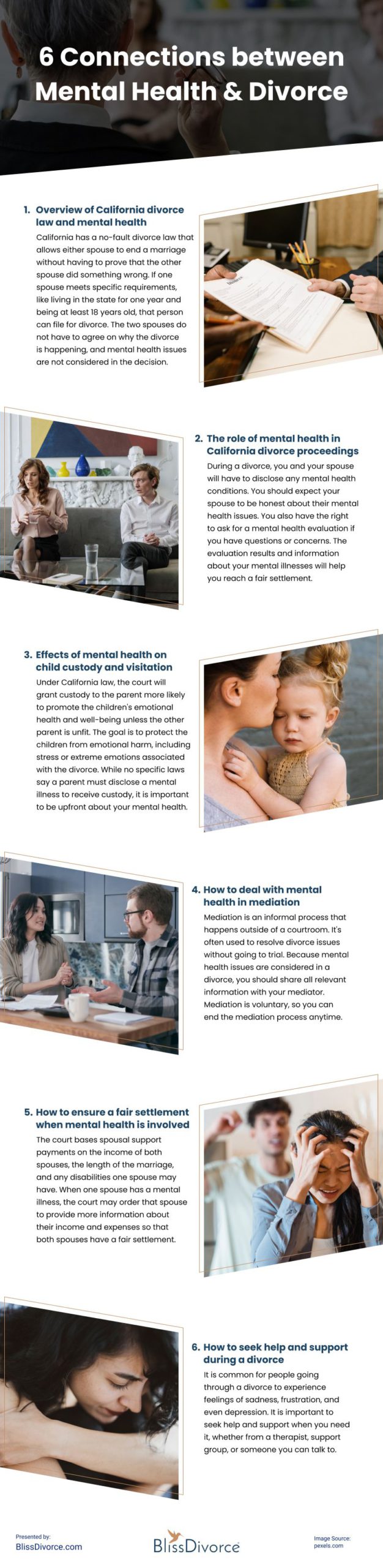 6 Connections Between Mental Health and Divorce Infographic